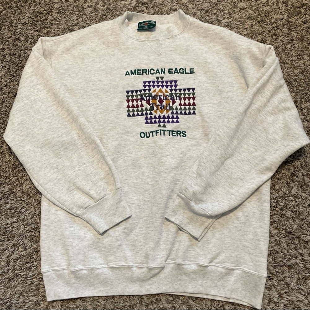 Vintage 90s American Eagle Outfitters Crewneck Sweatshirt Sz XL American Trail